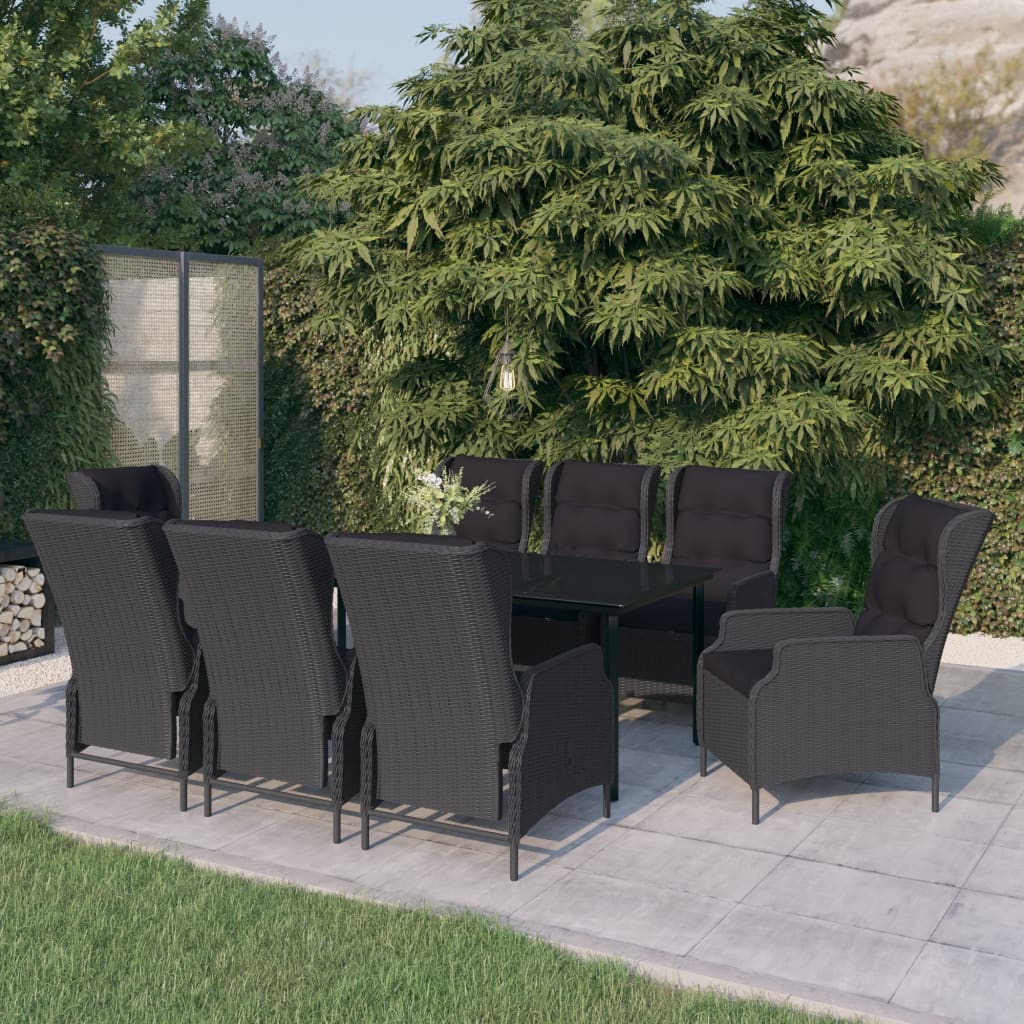 Set mobilier pentru grădină, 9 piese, gri închis GartenMobel Dekor