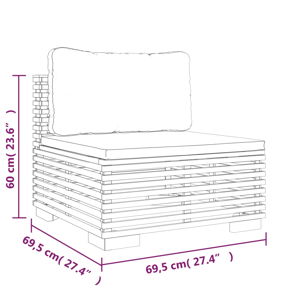 Set mobilier grădină cu perne, 5 piese, lemn masiv de tec GartenMobel Dekor