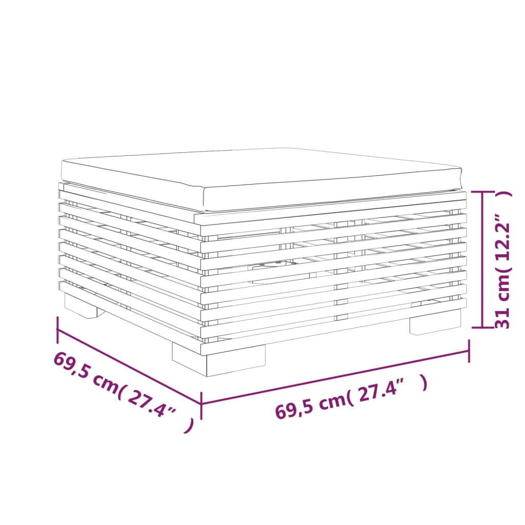 Set mobilier grădină cu perne, 6 piese, lemn masiv de tec GartenMobel Dekor