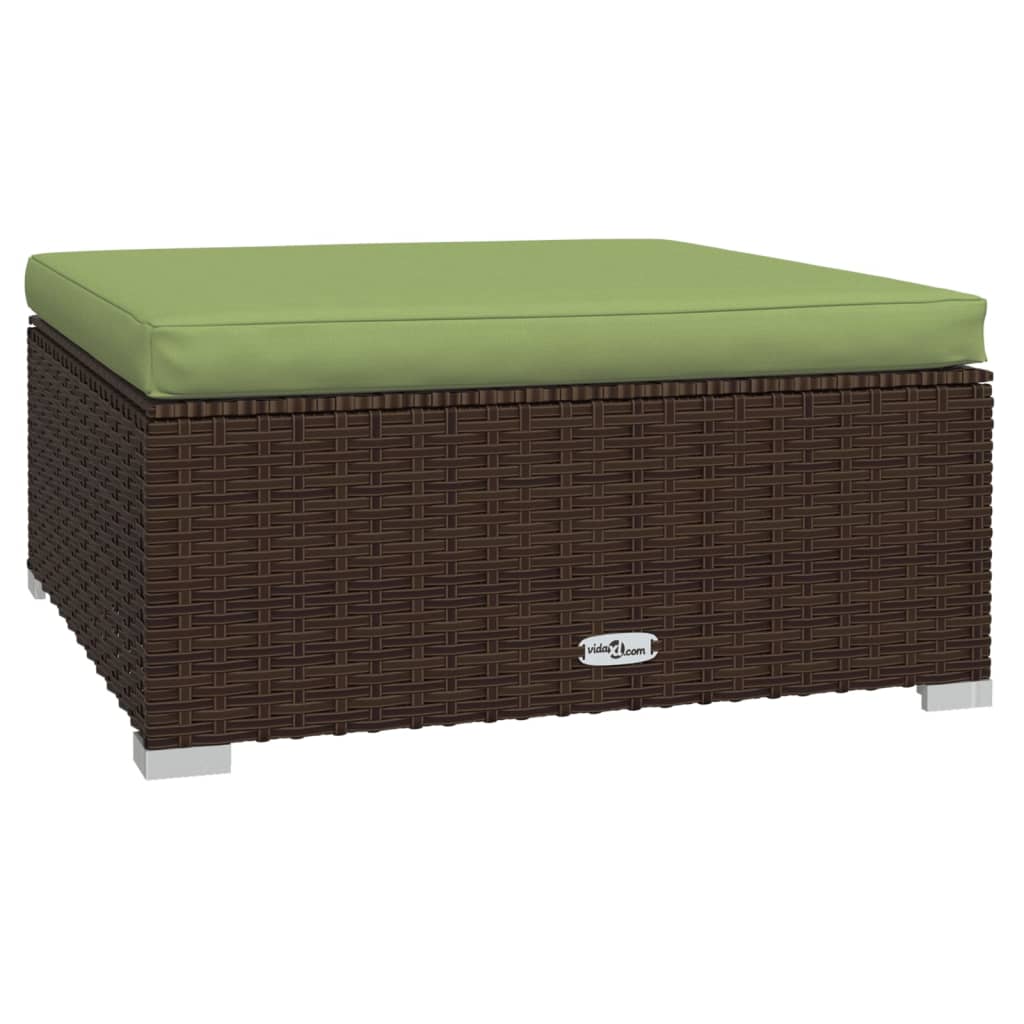 Set mobilier de grădină cu perne, 4 piese, maro, poliratan GartenMobel Dekor