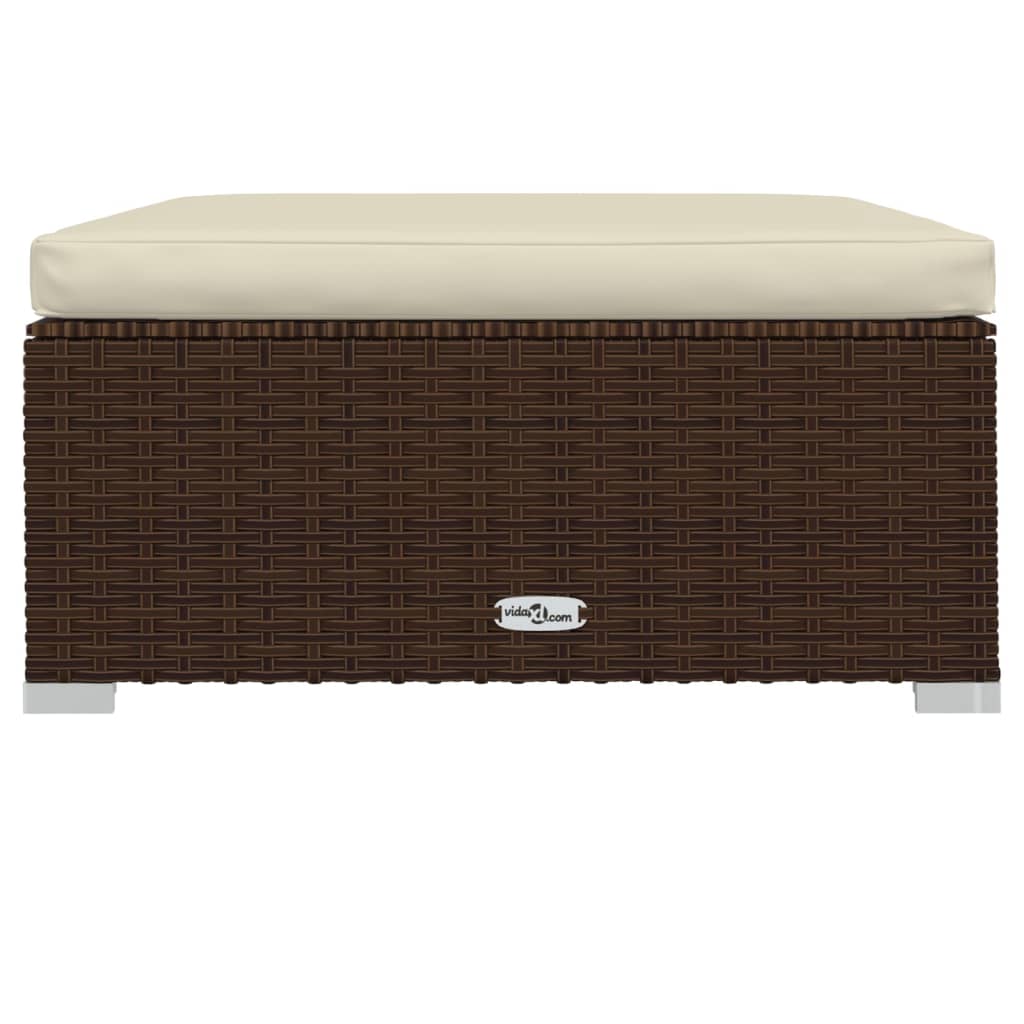 Set mobilier de grădină cu perne, 6 piese, maro, poliratan GartenMobel Dekor