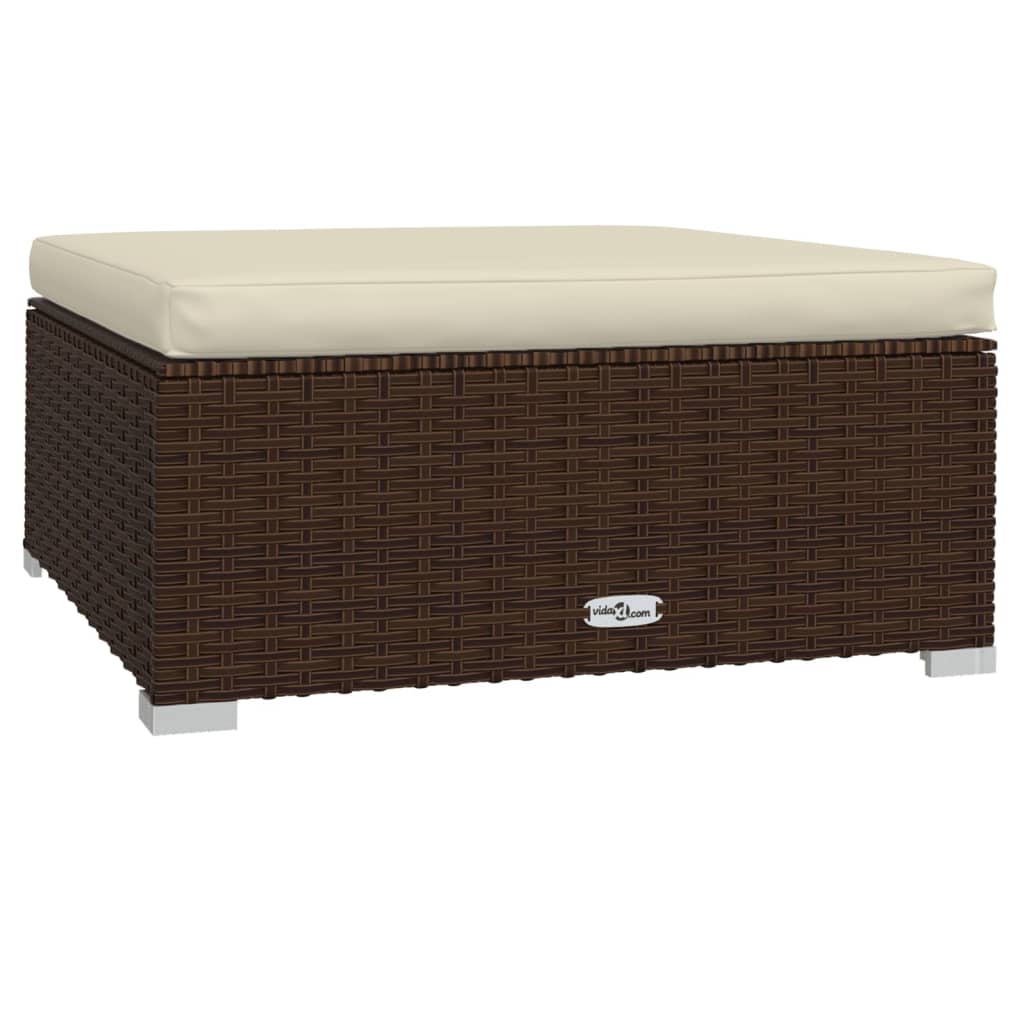 Set mobilier de grădină cu perne, 6 piese, maro, poliratan GartenMobel Dekor