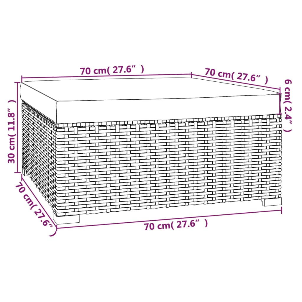 Set mobilier de grădină cu perne, 6 piese, maro, poliratan GartenMobel Dekor