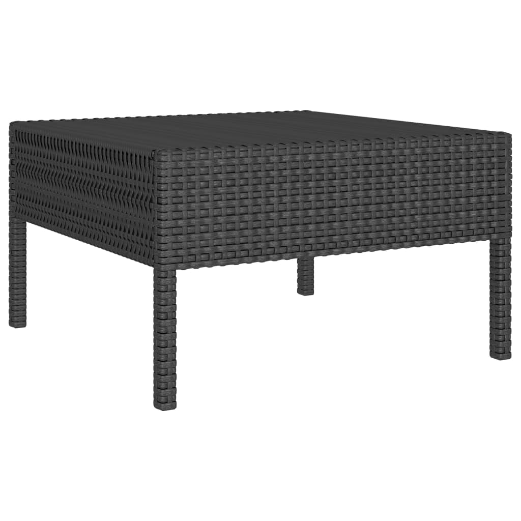 Set mobilier de grădină cu perne, 2 piese, negru, poliratan GartenMobel Dekor