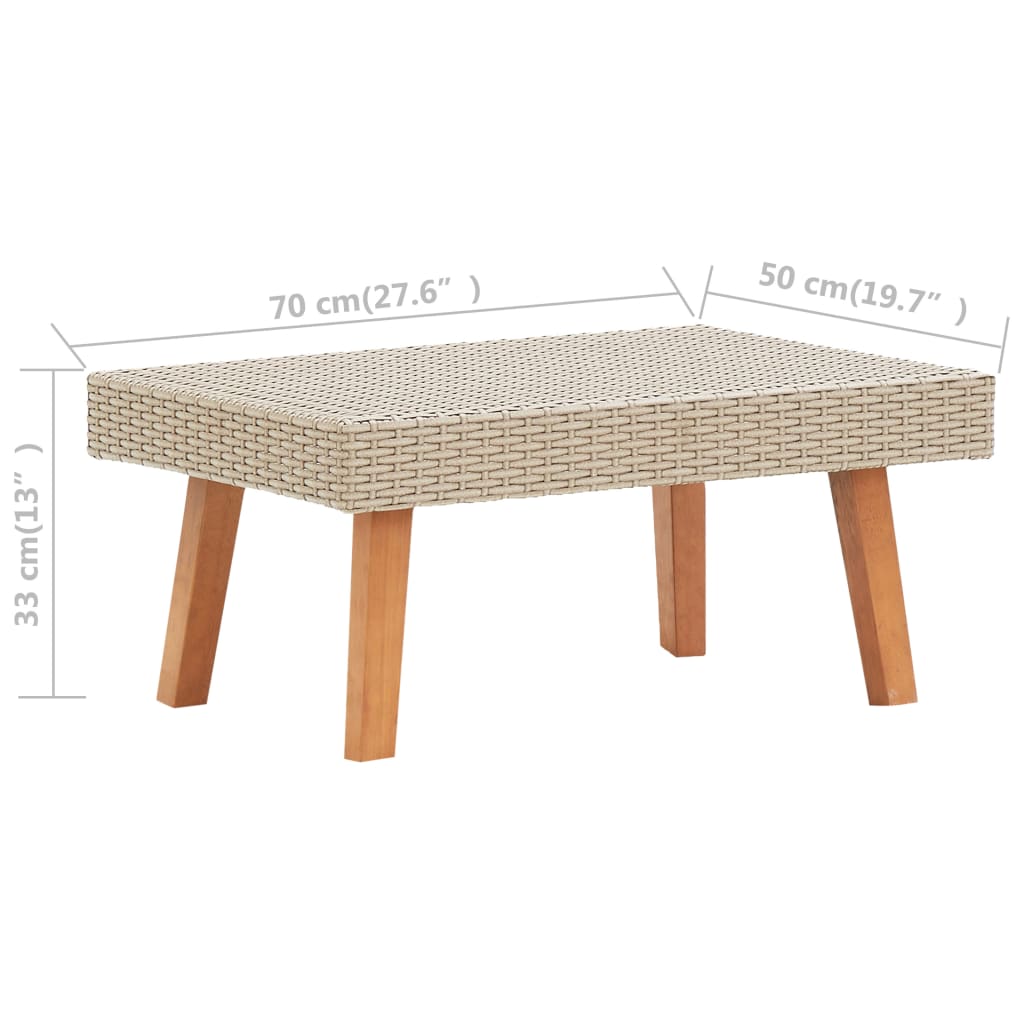 Set mobilier de grădină cu perne, 3 piese, bej, poliratan GartenMobel Dekor