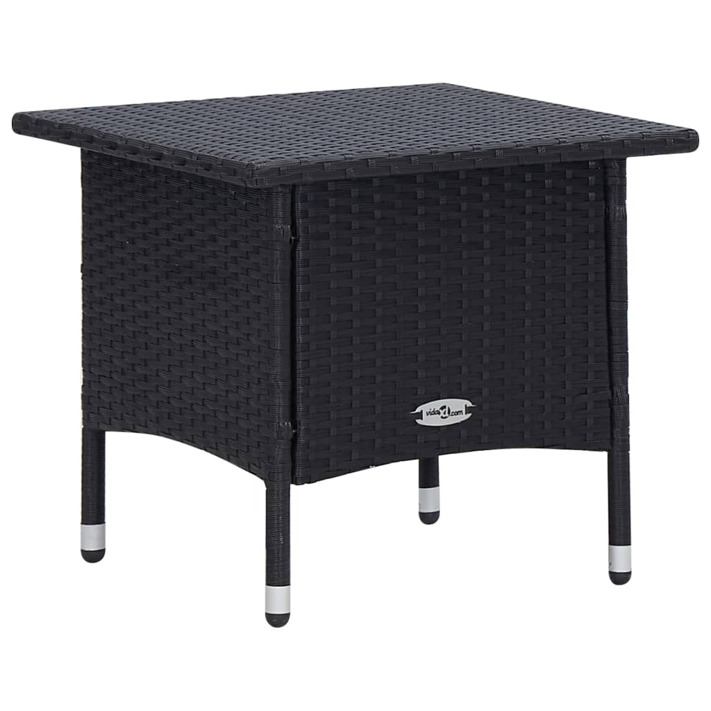 Set mobilier de grădină cu perne, 2 piese, negru, poliratan GartenMobel Dekor