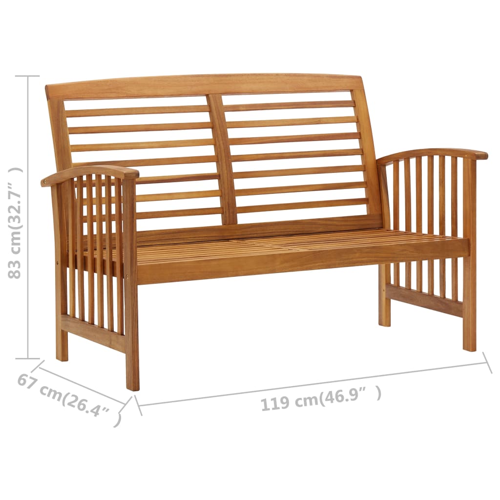 Set mobilier de grădină, 2 piese, lemn masiv de acacia GartenMobel Dekor