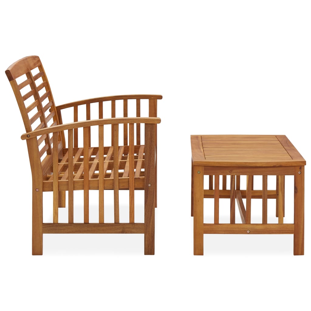 Set mobilier de grădină, 2 piese, lemn masiv de acacia GartenMobel Dekor
