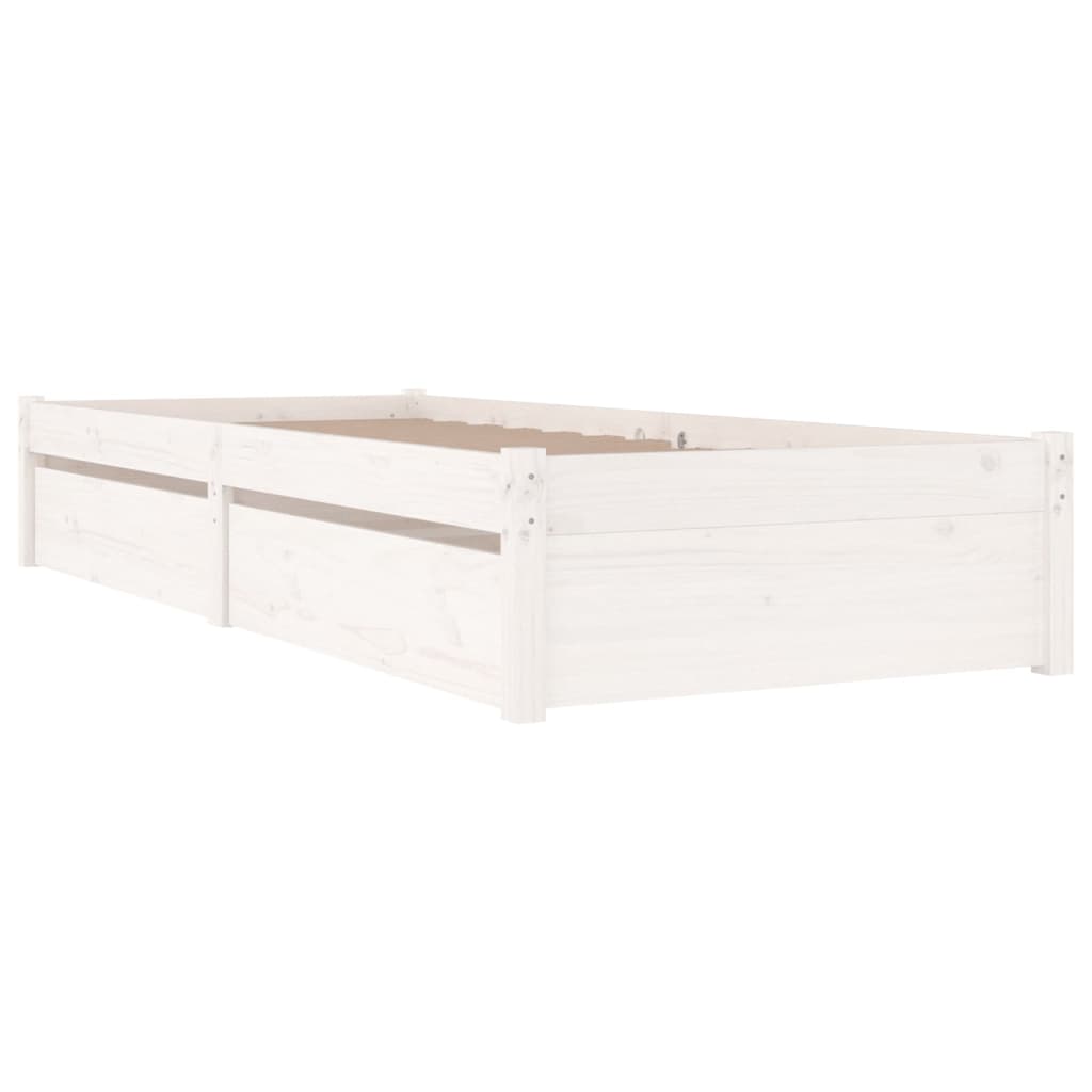 Cadru de pat cu sertare Single 3FT, alb, 90x190 cm GartenMobel Dekor