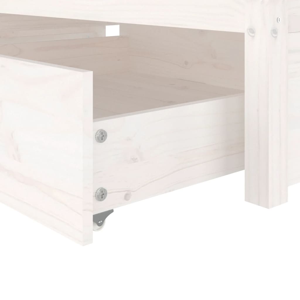 Cadru de pat cu sertare Single 3FT, alb, 90x190 cm GartenMobel Dekor