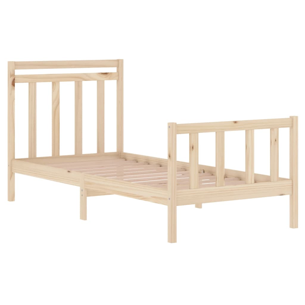 Cadru de pat single, 90x190 cm, lemn masiv GartenMobel Dekor
