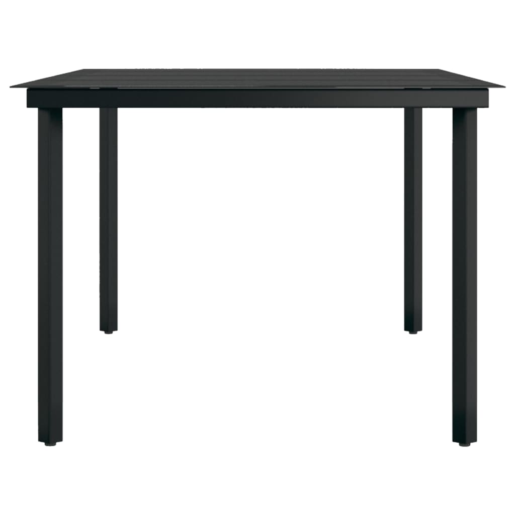 Set mobilier de grădină, gri și negru, 9 piese GartenMobel Dekor