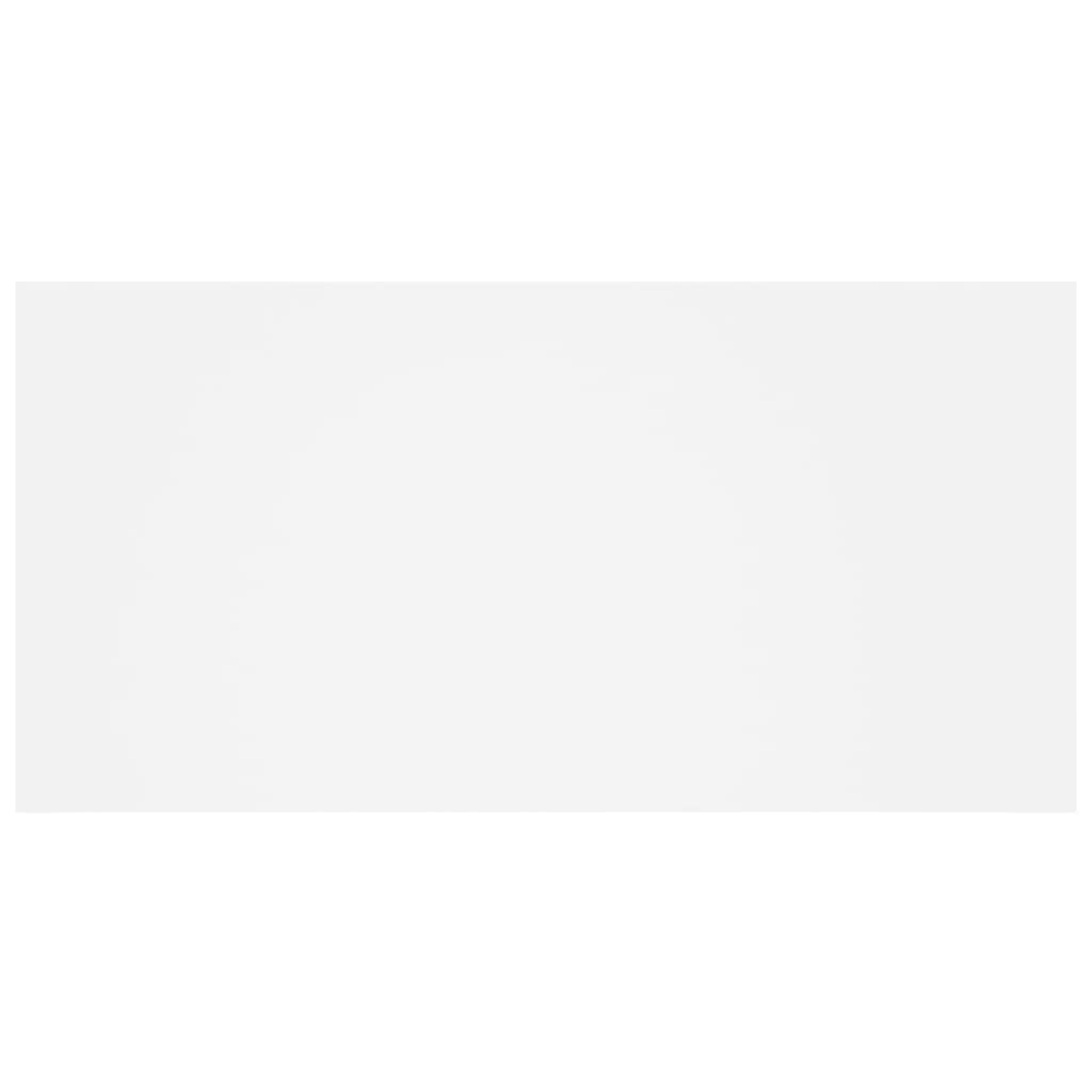 Tăblie de pat cu dulapuri, alb extralucios, lemn prelucrat GartenMobel Dekor