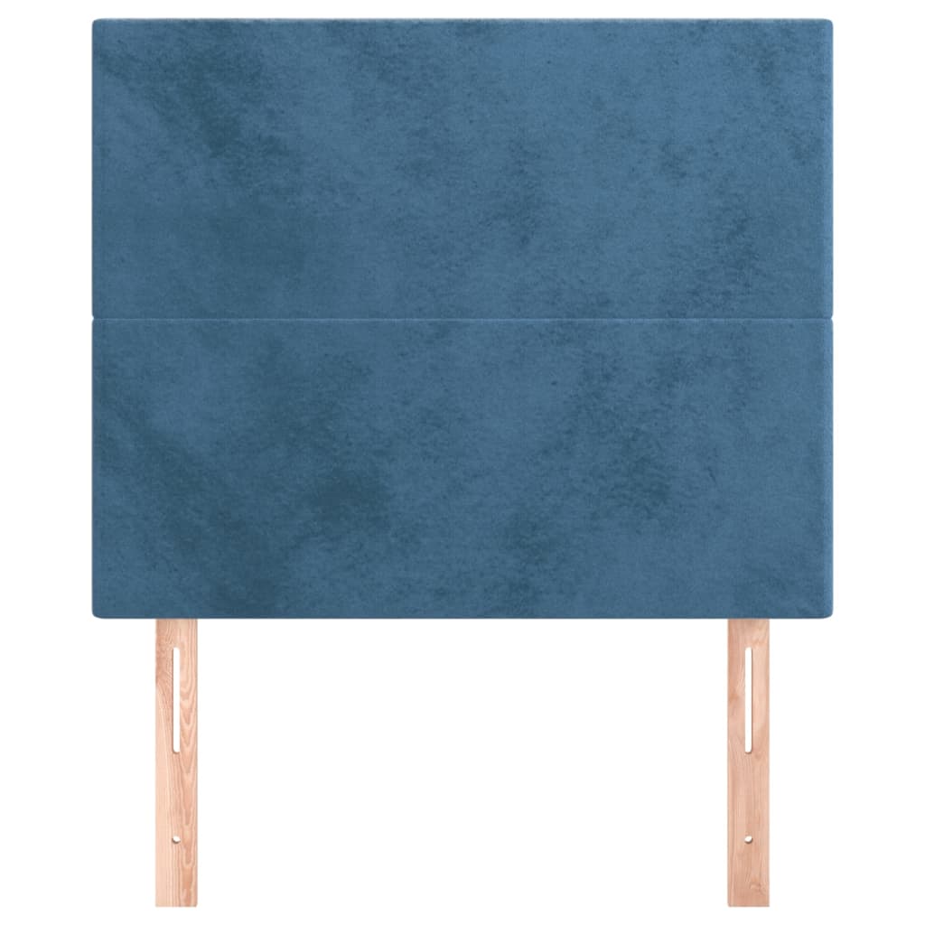 Tăblii de pat, 2 buc, albastru închis, 100x5x78/88 cm, catifea GartenMobel Dekor