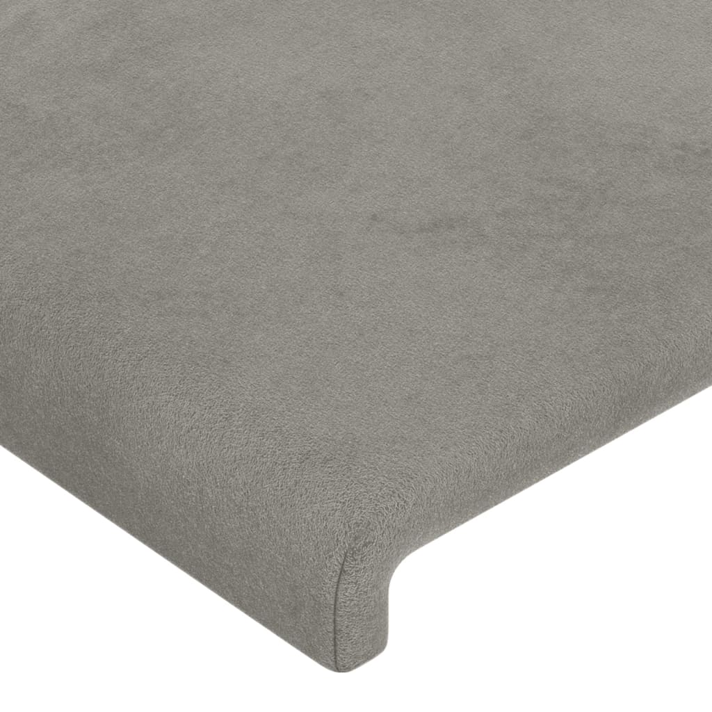 Tăblii de pat, 2 buc, gri deschis, 100x5x78/88 cm, catifea GartenMobel Dekor