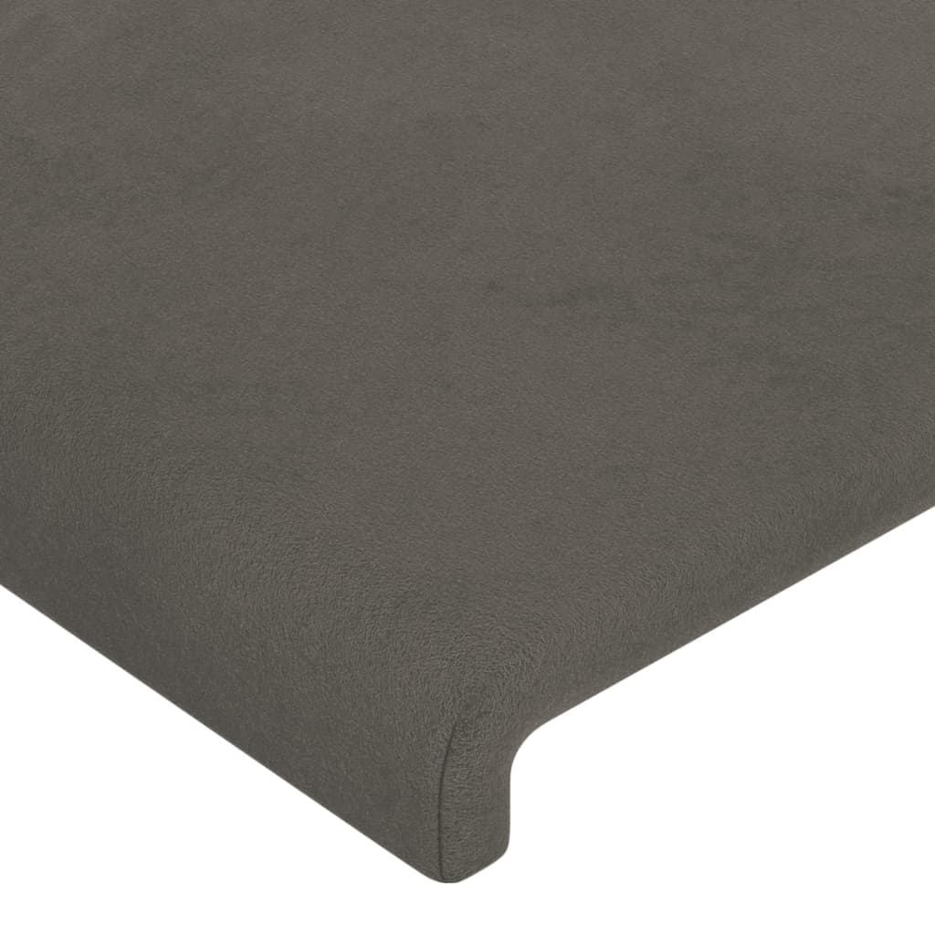 Tăblii de pat, 2 buc, gri închis, 100x5x78/88 cm, catifea GartenMobel Dekor