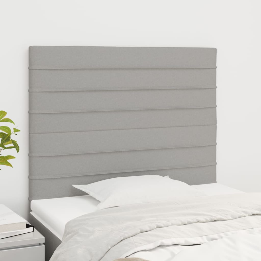 Tăblii de pat, 2 buc, gri deschis, 100x5x78/88 cm, textil GartenMobel Dekor