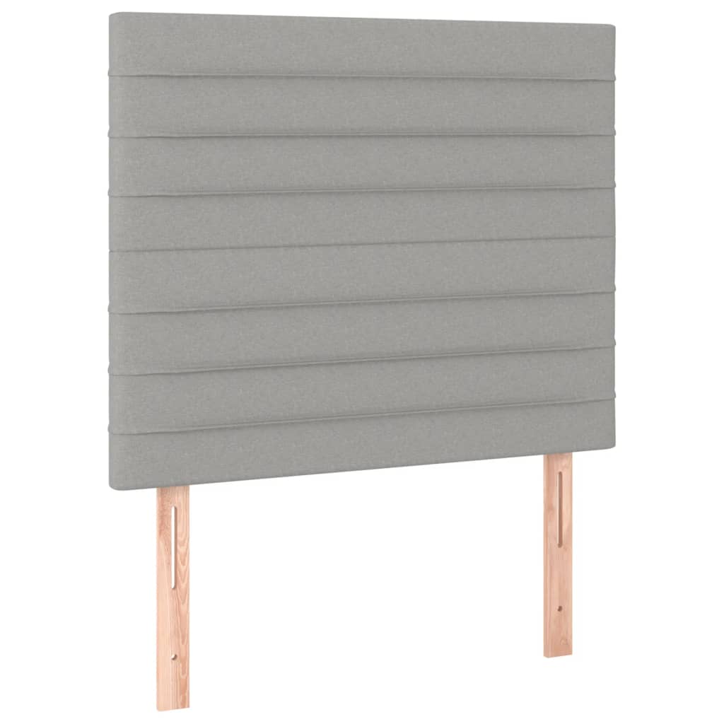 Tăblii de pat, 2 buc, gri deschis, 80x5x78/88 cm, textil GartenMobel Dekor