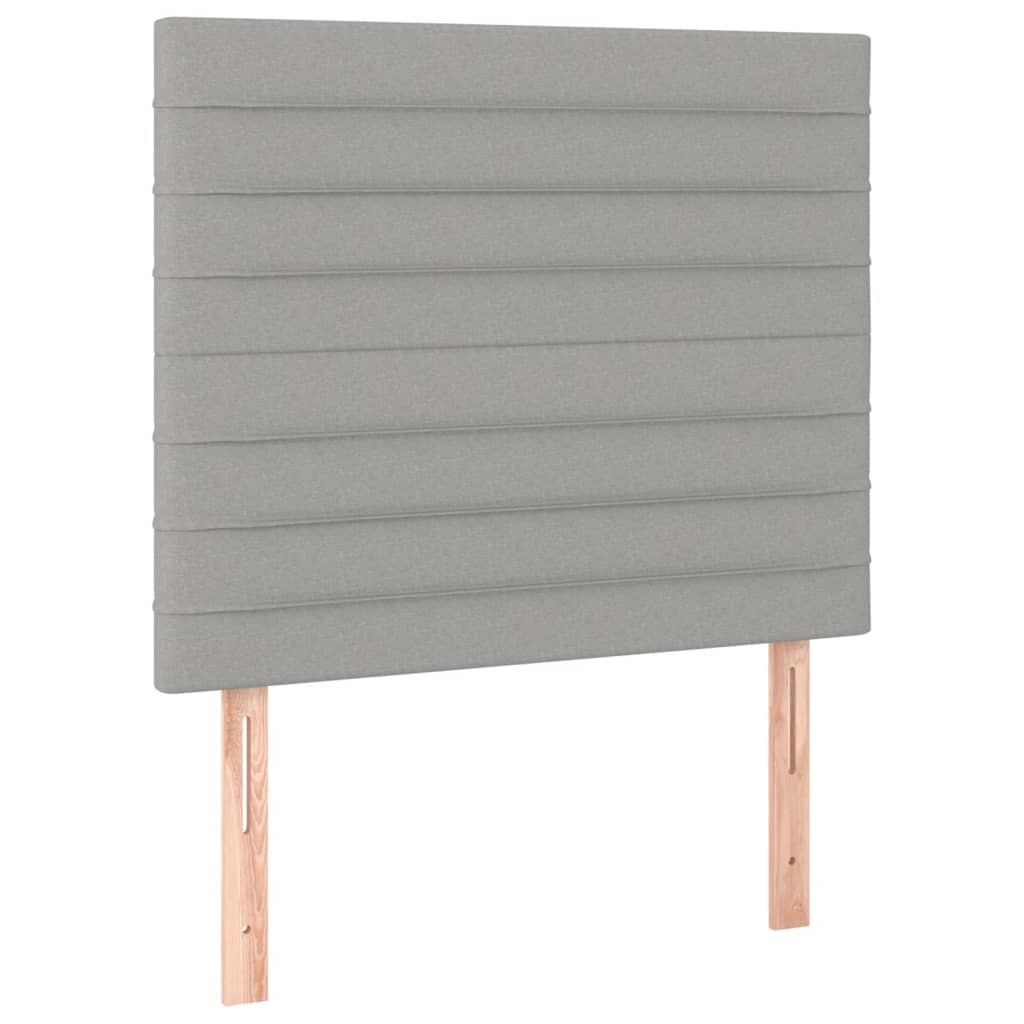 Tăblii de pat, 2 buc, gri deschis, 90x5x78/88 cm, textil GartenMobel Dekor