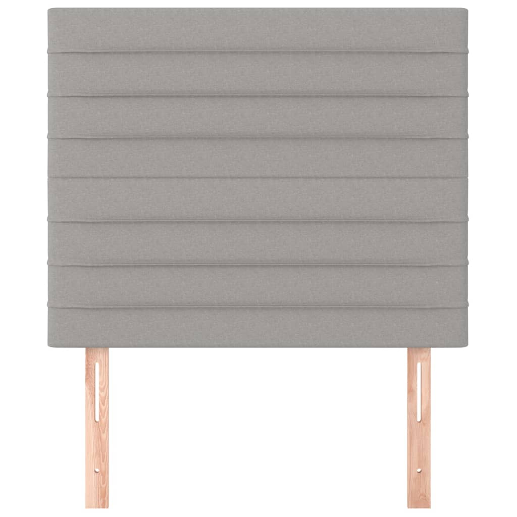 Tăblii de pat, 2 buc, gri deschis, 90x5x78/88 cm, textil GartenMobel Dekor