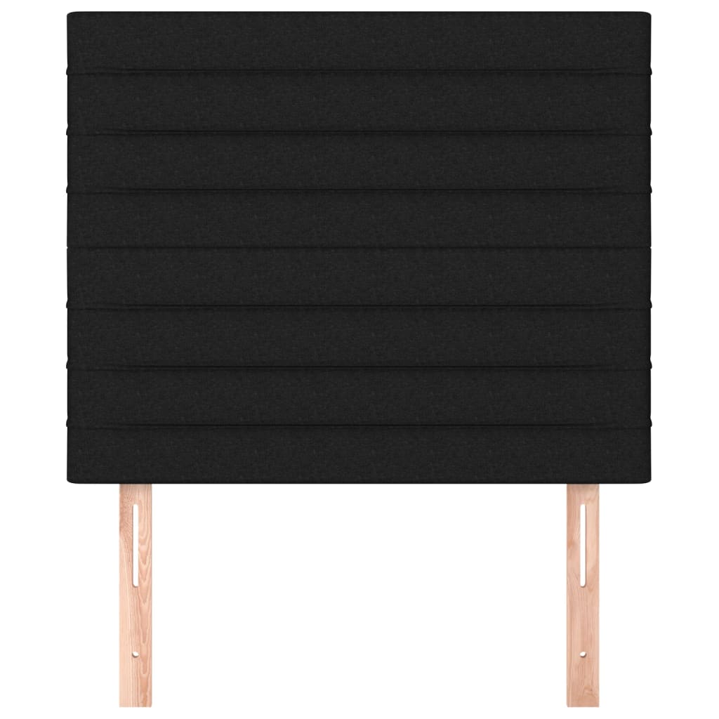 Tăblii de pat, 2 buc, negru, 100x5x78/88 cm, textil GartenMobel Dekor