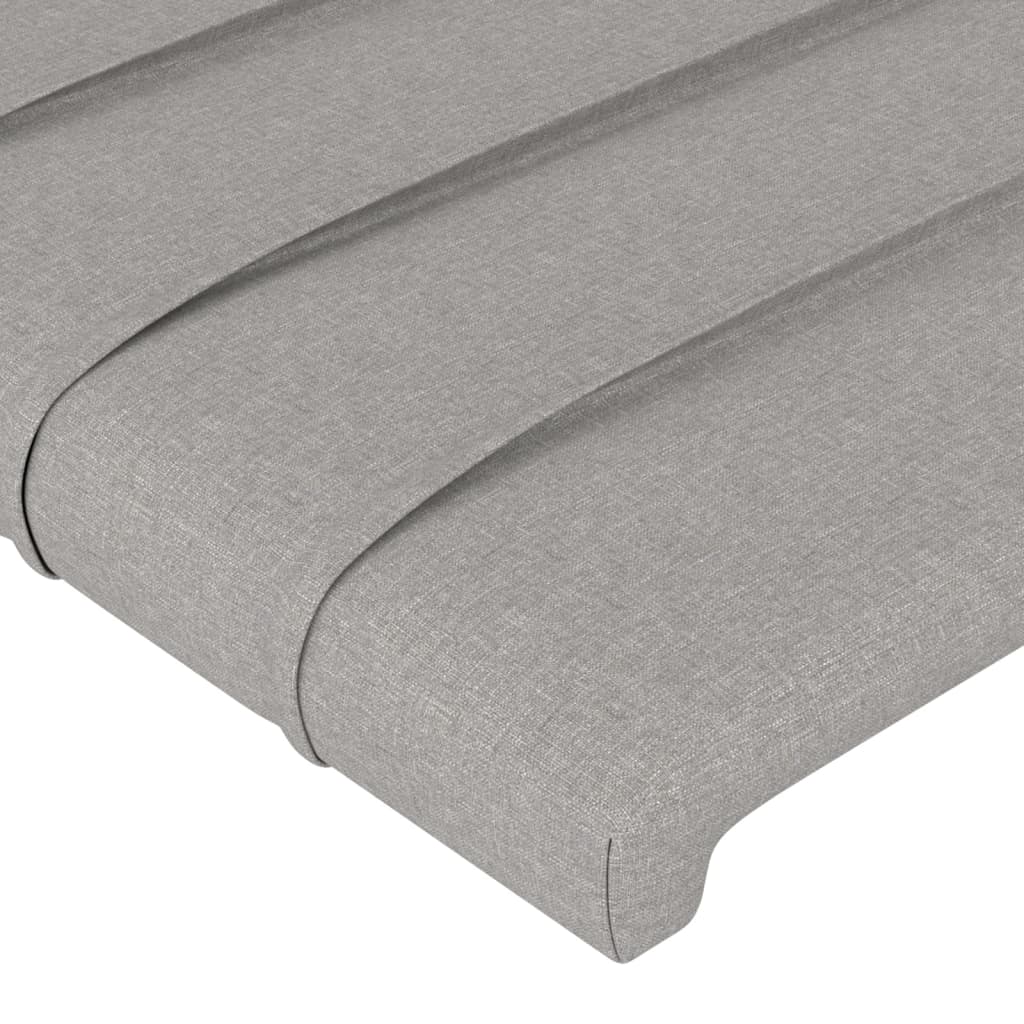 Tăblii de pat, 4 buc, gri deschis, 100x5x78/88 cm, textil GartenMobel Dekor