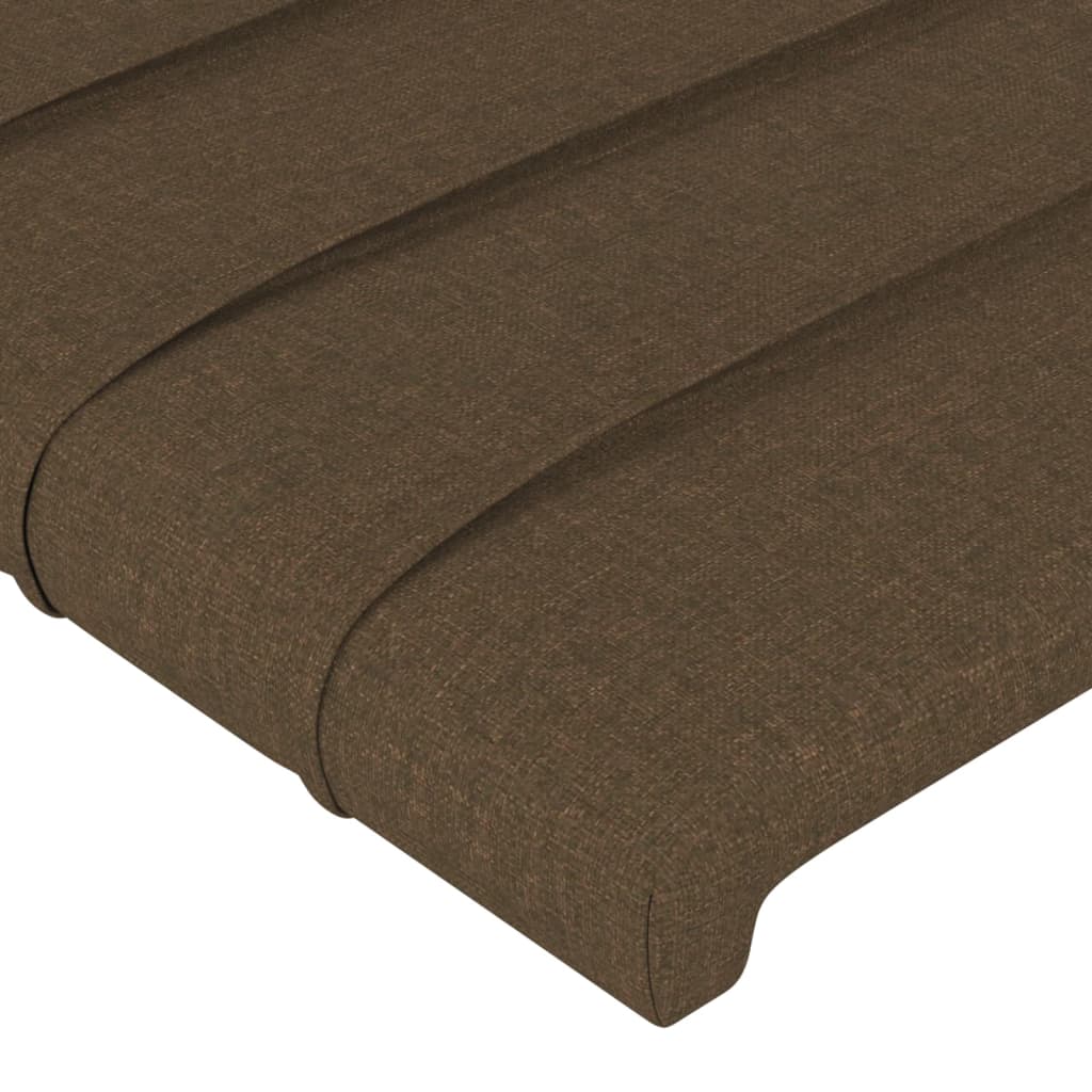 Tăblii de pat, 4 buc, maro închis, 80x5x78/88 cm, textil GartenMobel Dekor