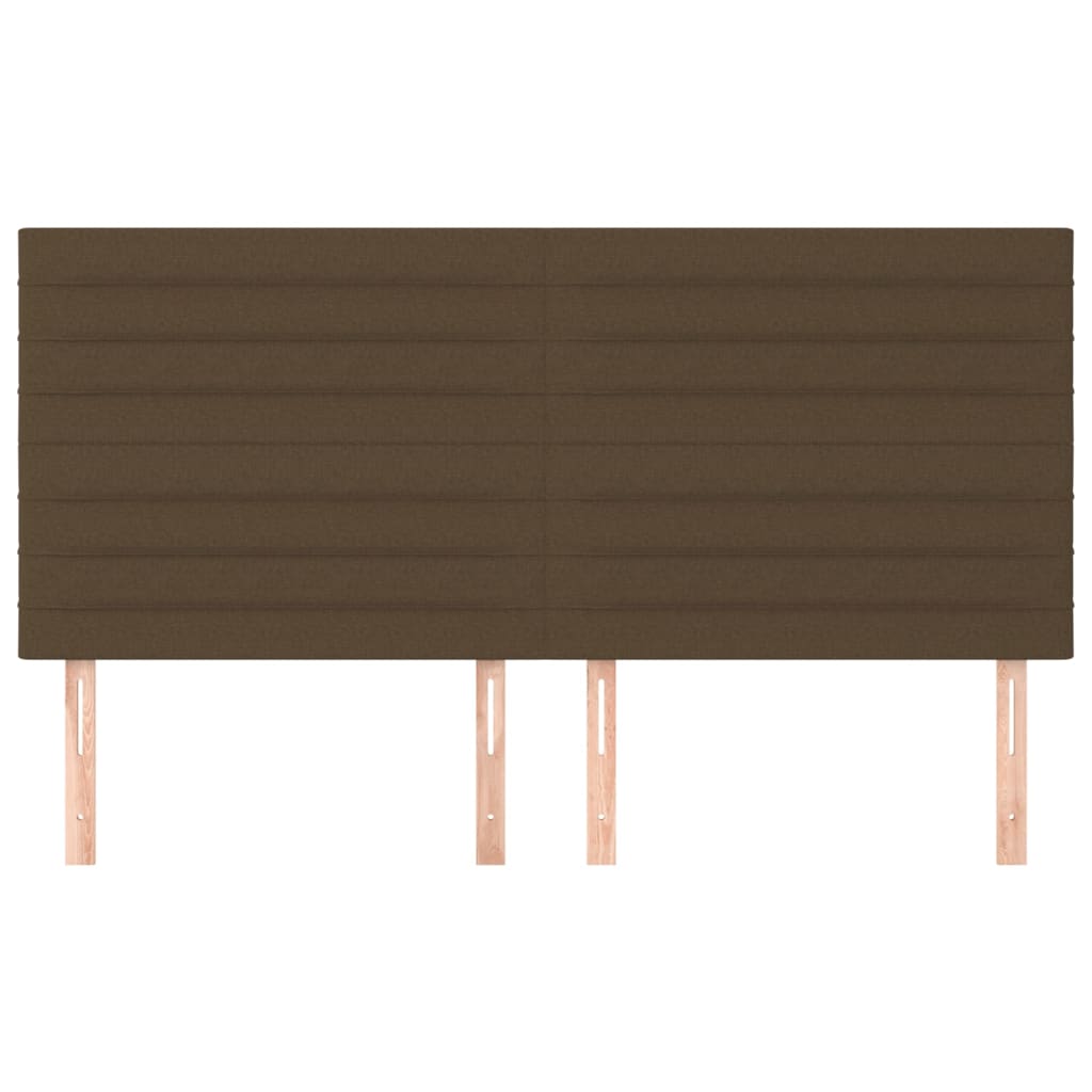 Tăblii de pat, 4 buc, maro închis, 80x5x78/88 cm, textil GartenMobel Dekor