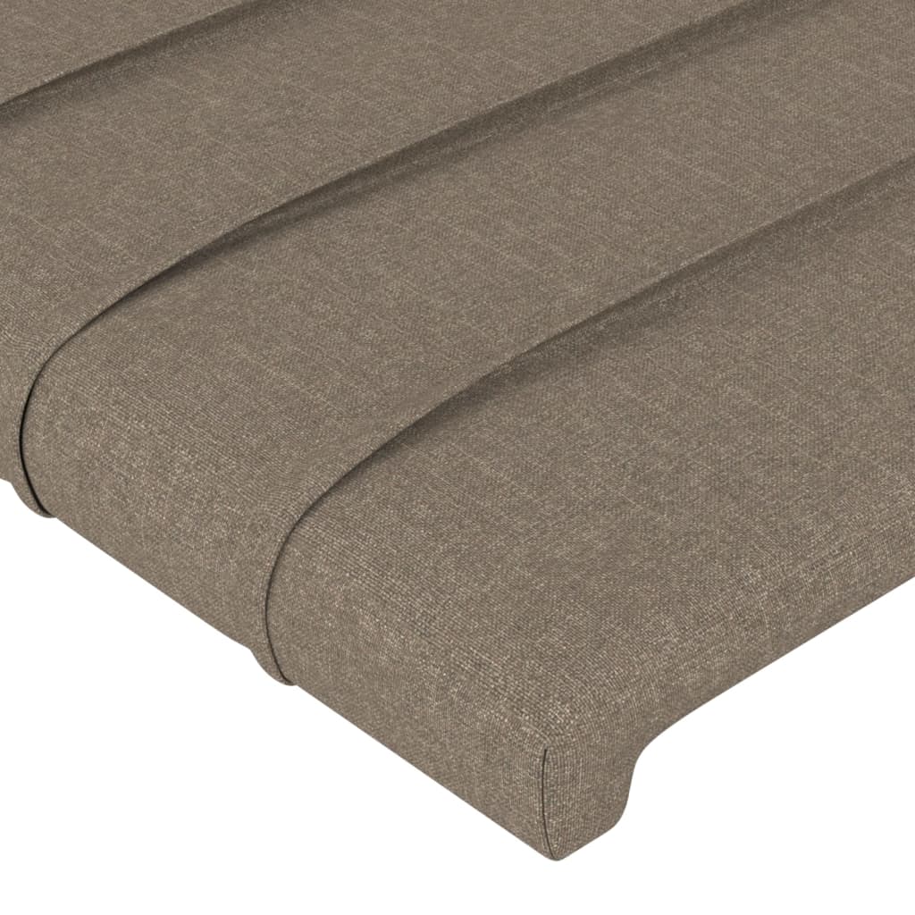 Tăblii de pat, 4 buc, gri taupe, 100x5x78/88 cm, textil GartenMobel Dekor
