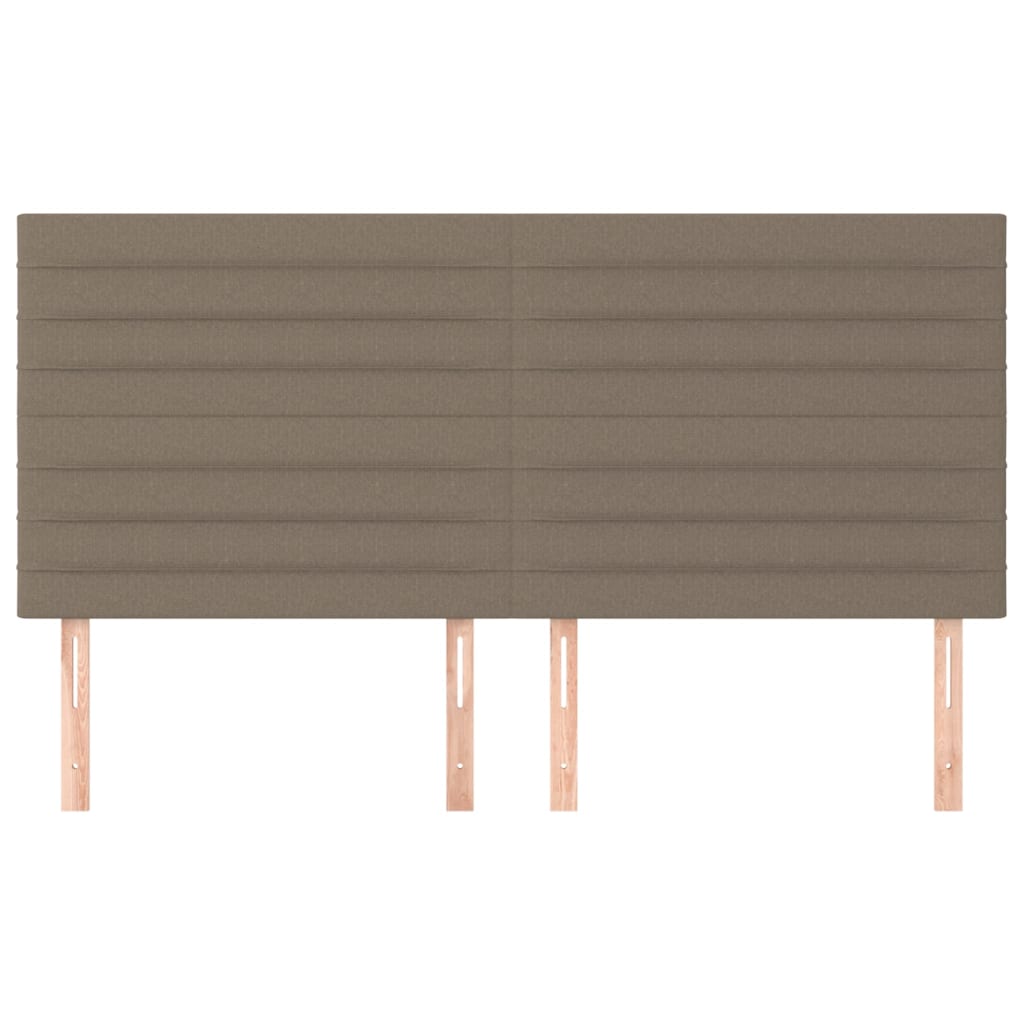 Tăblii de pat, 4 buc, gri taupe, 100x5x78/88 cm, textil GartenMobel Dekor