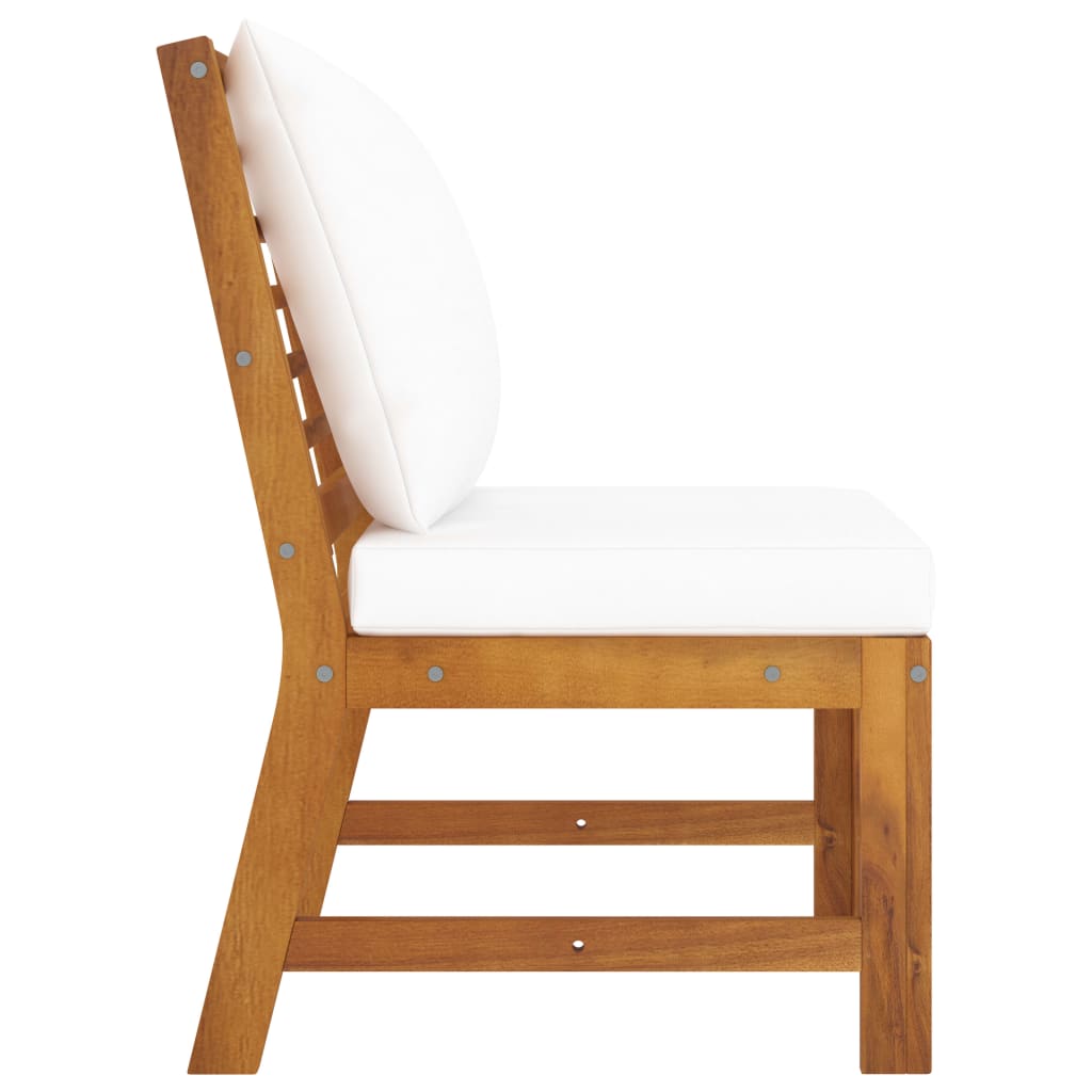 Set mobilier de grădină, 3 piese, perne crem, lemn masiv acacia GartenMobel Dekor