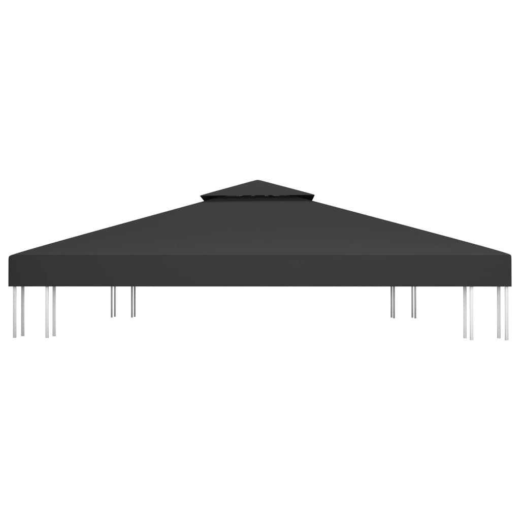 Acoperiș de pavilion cu 2 niveluri, negru, 4x3 m, 310 g/m² GartenMobel Dekor