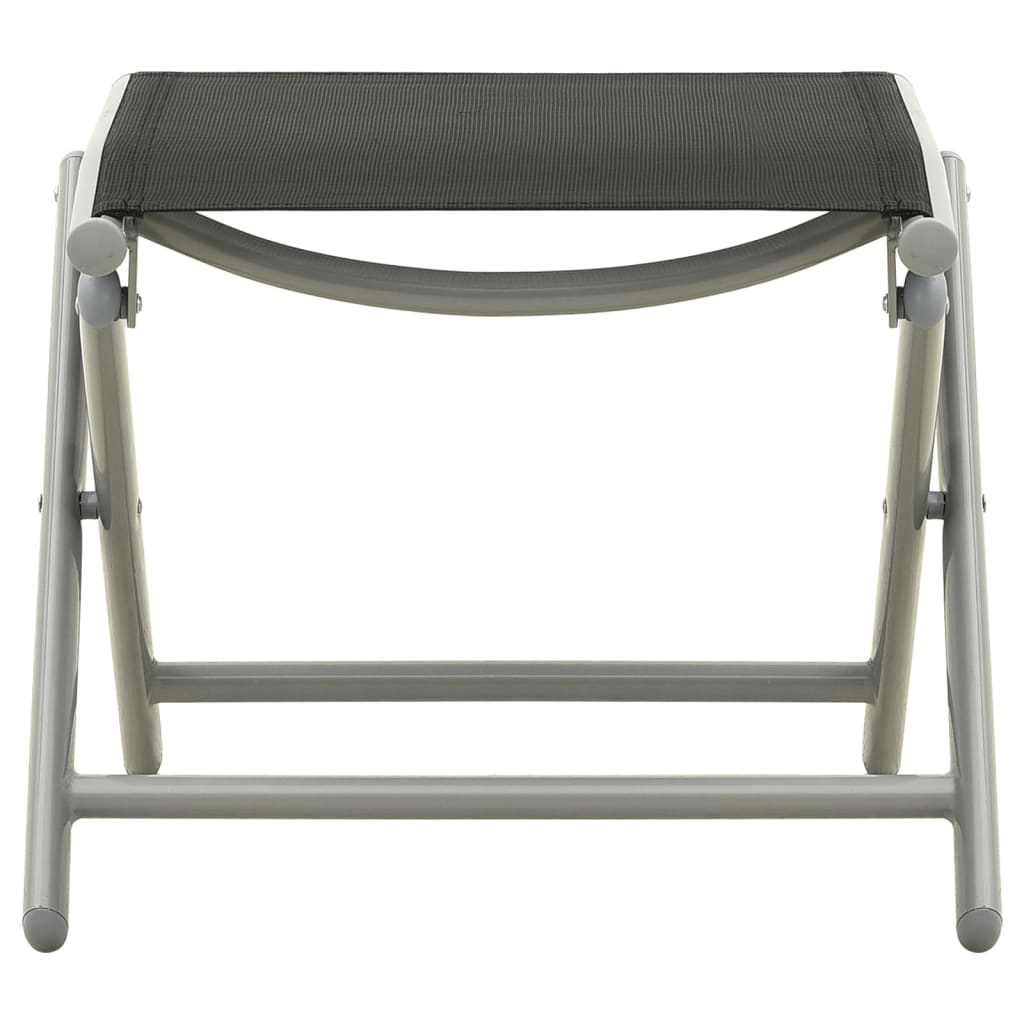 Set mobilier de grădină, 3 piese, argintiu, textilenă&aluminiu GartenMobel Dekor