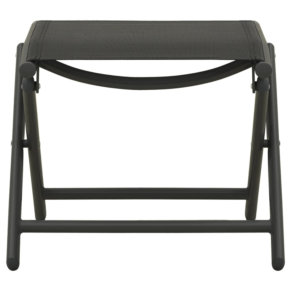 Set mobilier de grădină, 3 piese, negru, textilenă și aluminiu GartenMobel Dekor