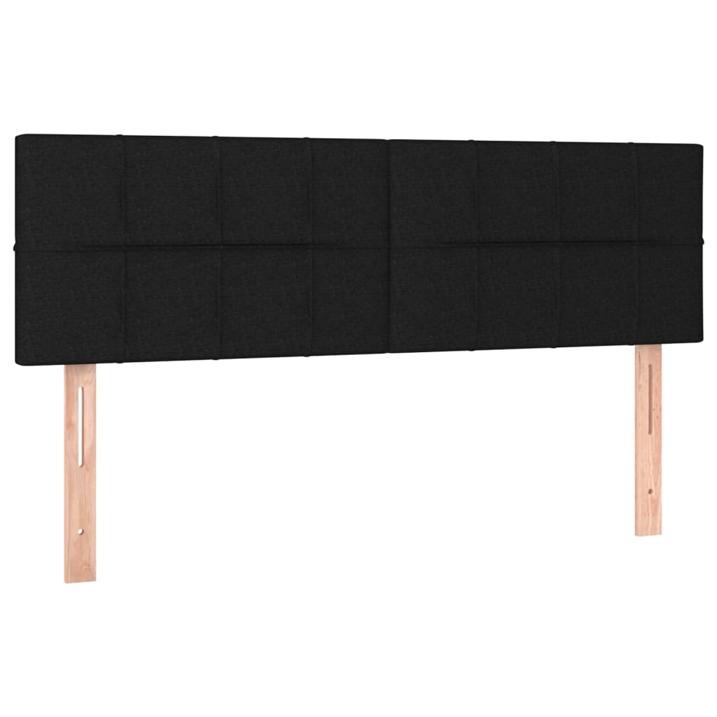Pat box spring cu saltea, negru, 140x190 cm, textil GartenMobel Dekor