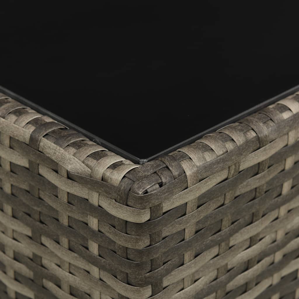 Set mobilier de grădină cu perne, 4 piese, poliratan, gri GartenMobel Dekor