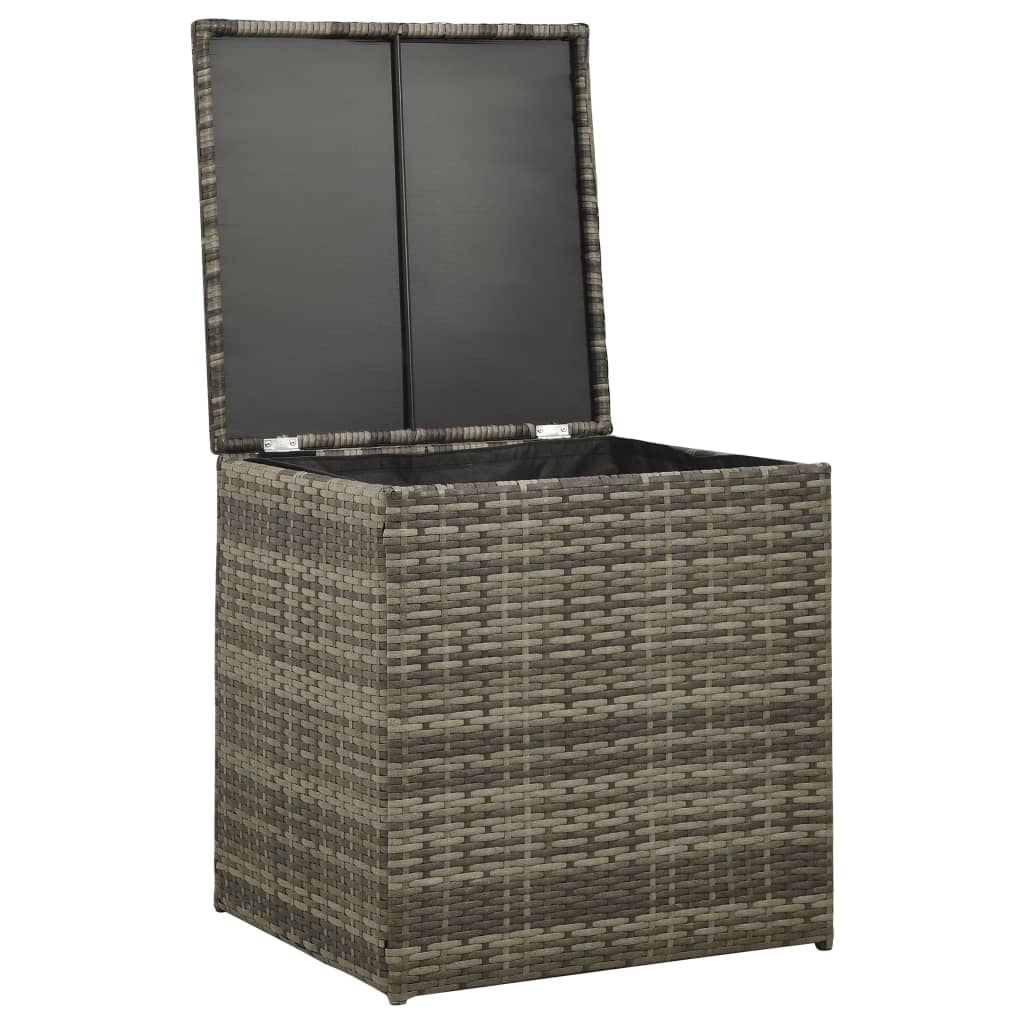 Set mobilier de grădină cu perne, 4 piese, poliratan, gri GartenMobel Dekor