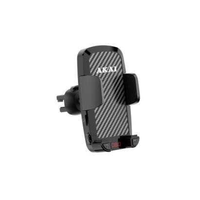 Suport telefon cu functie de transmitator FM incarcator si functie de blueooth AKAI Cod: FMT-C14BT Automotive TrustedCars