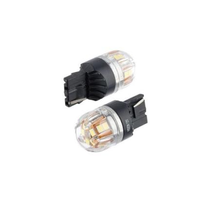Bec o faza T20 7440 W21W 15SMD 2835 12V CANBUS nonpolar 320 lumen Lumina galbena Cod:SPT15-7440-Y Automotive TrustedCars