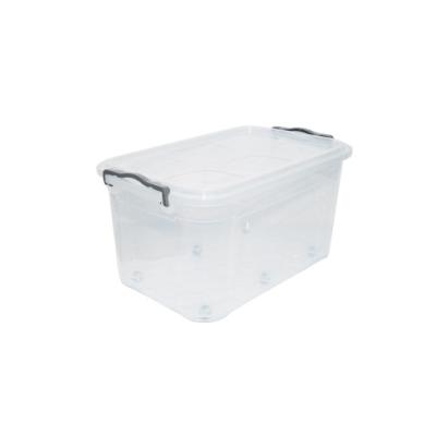 Cutie depozitare 50L cu capac si roti plastic transparenta Cod: DISLK04 Automotive TrustedCars