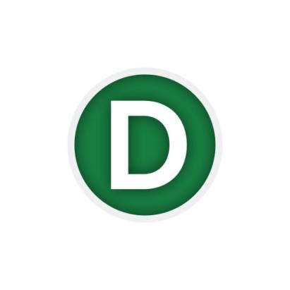 Autocolant Litera D pentru Camioane Transport Deseuri Automotive TrustedCars