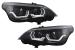 Faruri 3D LED Angel Eyes BMW Seria 5 E60 E61 (2003-2007) LCI Design Negru Performance AutoTuning