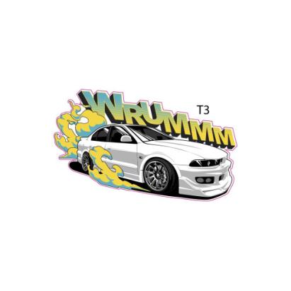 Abtibild " MASINA WRUMM " Cod:TAG 070 / T3 Automotive TrustedCars