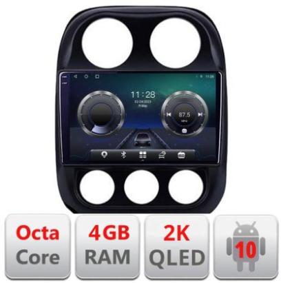 Navigatie Jeep Compass 2010-2016 Manual C-2500 Android Octa Core Ecran 2K QLED GPS 4G 4+32GB 360 KIT-2500+EDT-E410-2K CarStore Technology