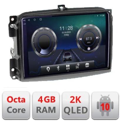 Navigatie Fiat 500L 2012-2017 C-500L Android Octa Core Ecran 2K QLED GPS 4G 4+32GB 360 KIT-500L+EDT-E410-2K CarStore Technology
