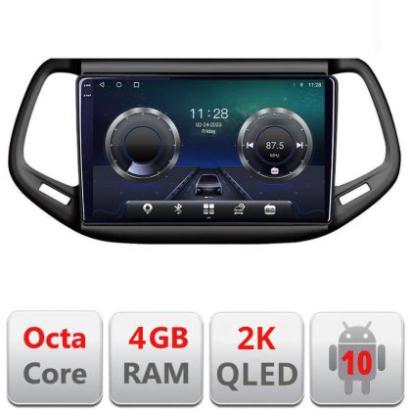 Navigatie Jeep Compass 2017 Manual C-732 Android Octa Core Ecran 2K QLED GPS 4G 4+32GB 360 KIT-732+EDT-E410-2K CarStore Technology