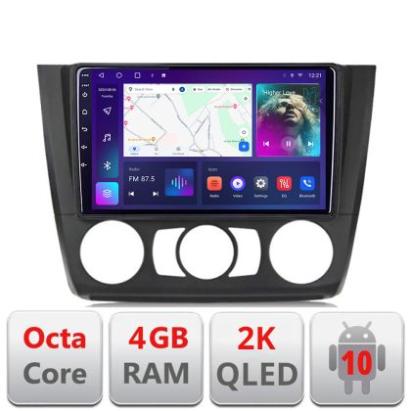 Navigatie BMW Seria 1 E87 2007-2011 clima manuala C-bmw117-manual Android Octa Core Ecran 2K QLED GPS 4G 4+32GB 360 KIT-bmw117-manual+EDT-E409-2K CarStore Technology