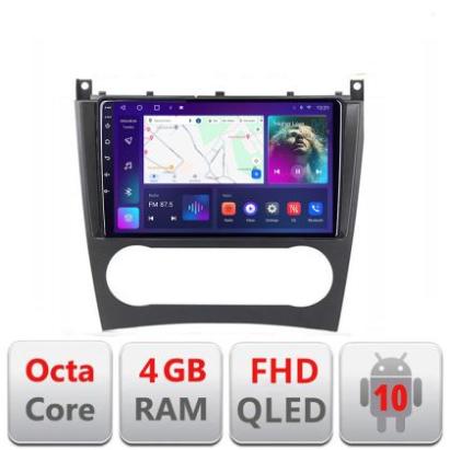 Navigatie Mercedes Clasa C W203 facelift B-093 Android Ecran QLED octa core 4+64 carplay android auto KIT-093+EDT-E309V3 CarStore Technology