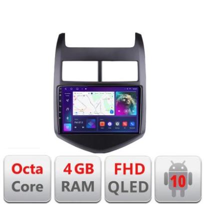 Navigatie Chevrolet Aveo 2010-2013 B-AVEO10 Android Ecran QLED octa core 4+64 carplay android auto KIT-aveo10+EDT-E309V3 CarStore Technology