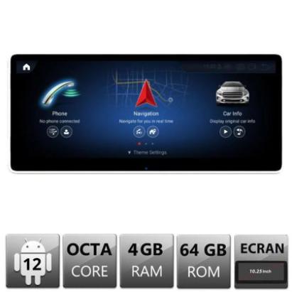 Navigatie Mercedes C W204 NTG4 2007-2011 ecran de 10.25 Android gps 4G 4+64 1920x720 CarStore Technology
